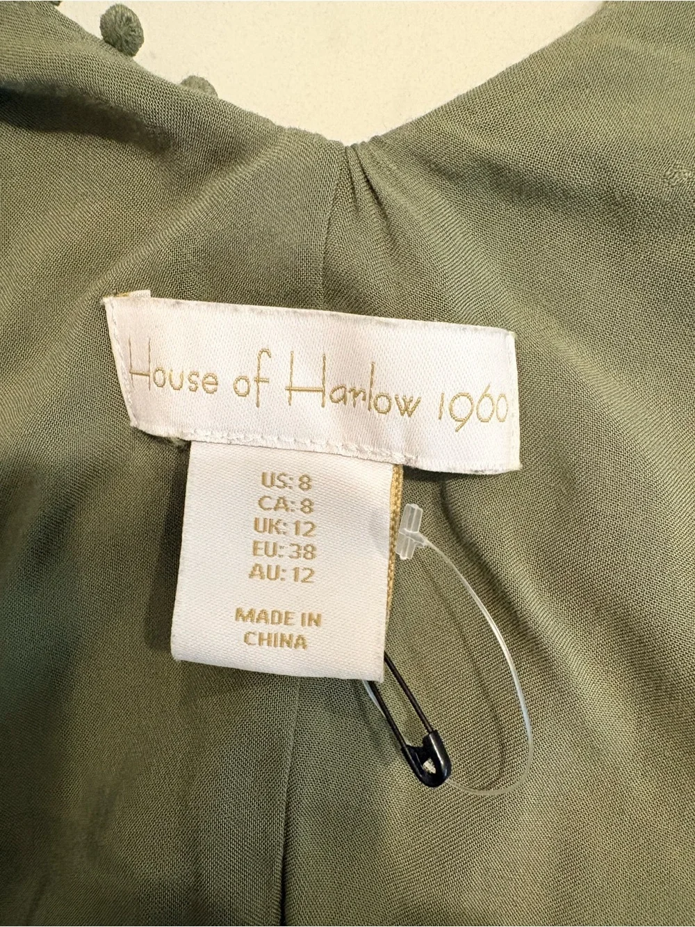 House of Harlow 1960 Olive Eyelet Midi Dress